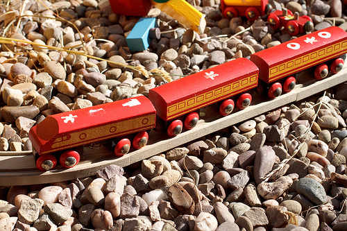 Wooden train model